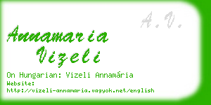 annamaria vizeli business card